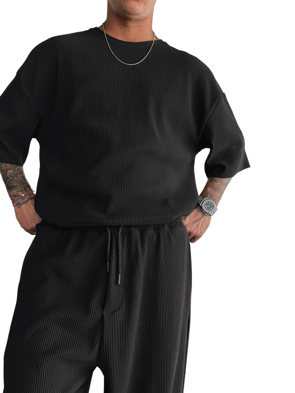Oversize Cord Tee - Anthracite