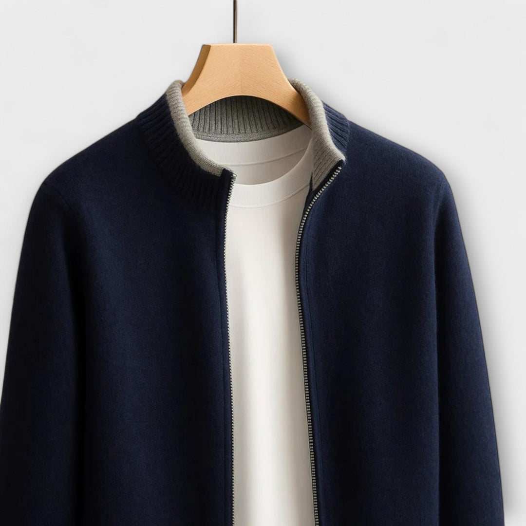 Essential Knit Zip – Gilet zippé incontournable