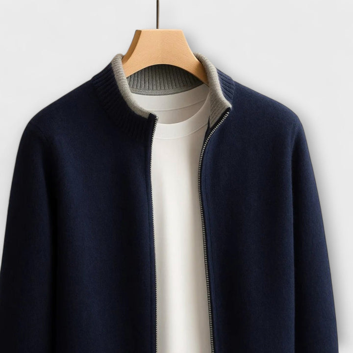 Essential Knit Zip – Gilet zippé incontournable