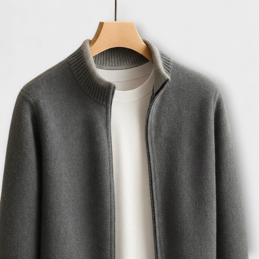 Essential Knit Zip – Gilet zippé incontournable