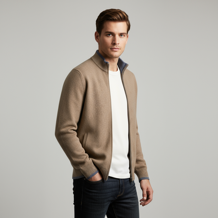 Essential Knit Zip – Gilet zippé incontournable