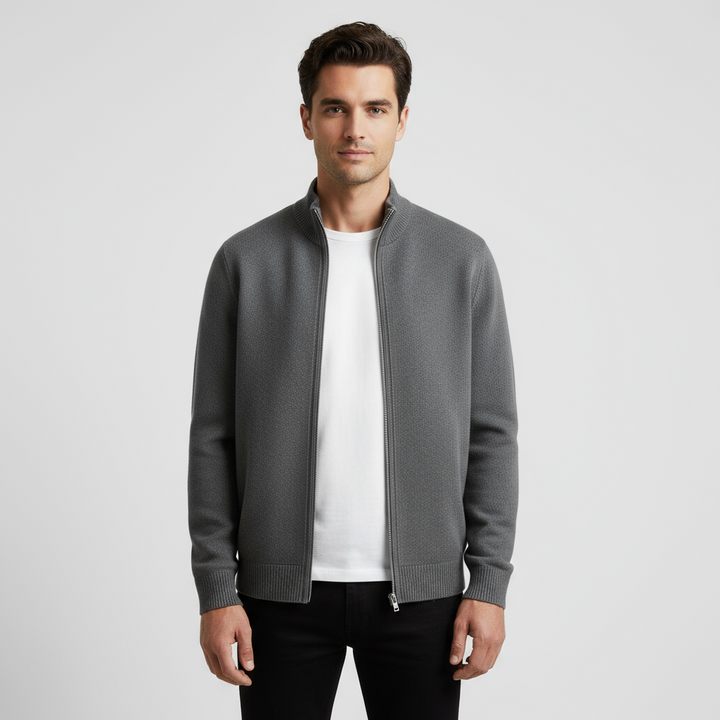 Essential Knit Zip – Gilet zippé incontournable