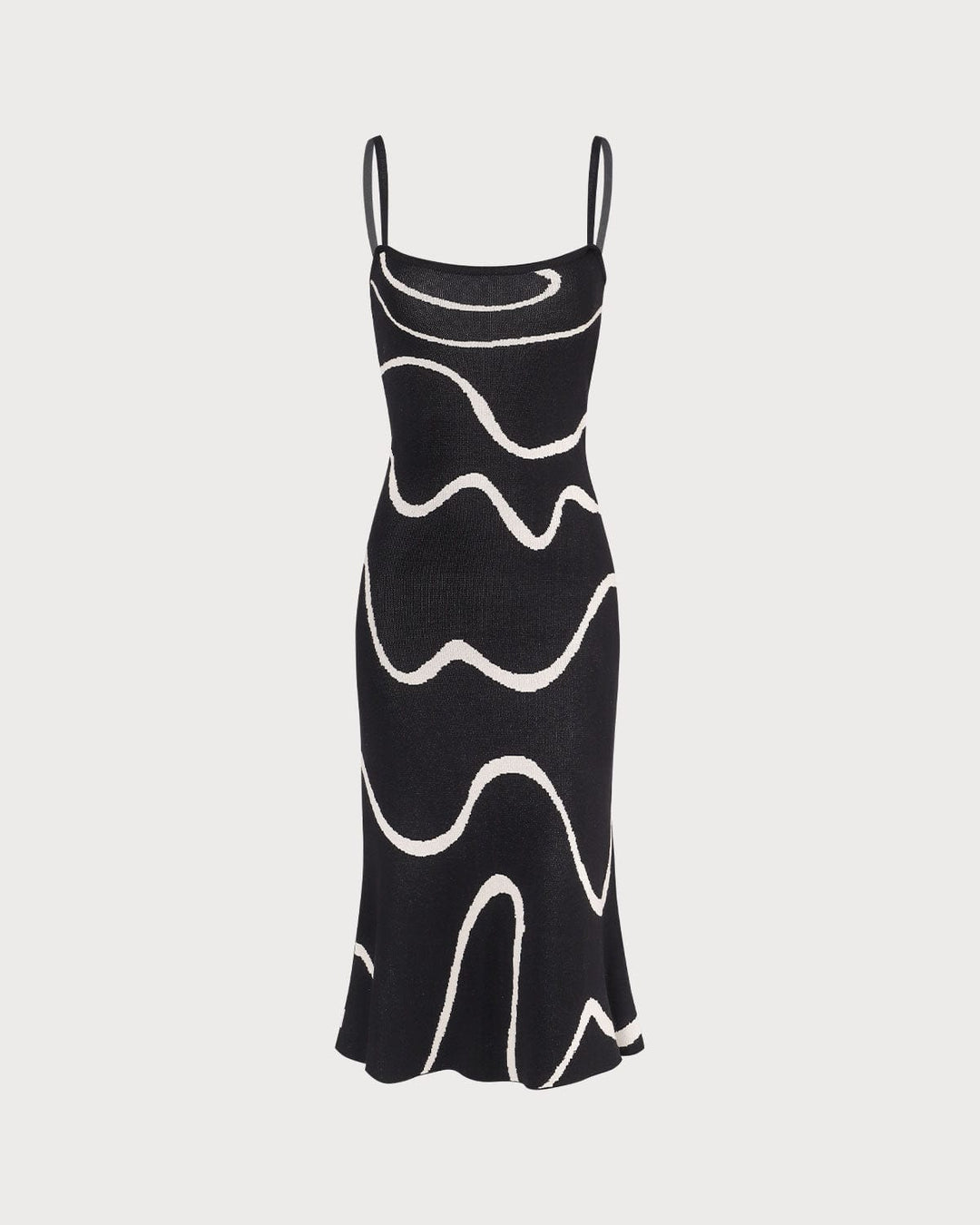 Charlotte™ | Robe midi noire avec fente sirène